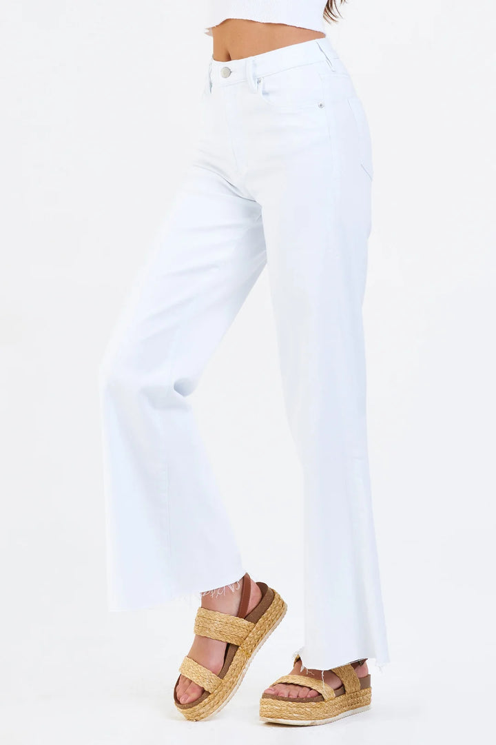 Dear John Denim Fiona Wide Leg Jeans - White