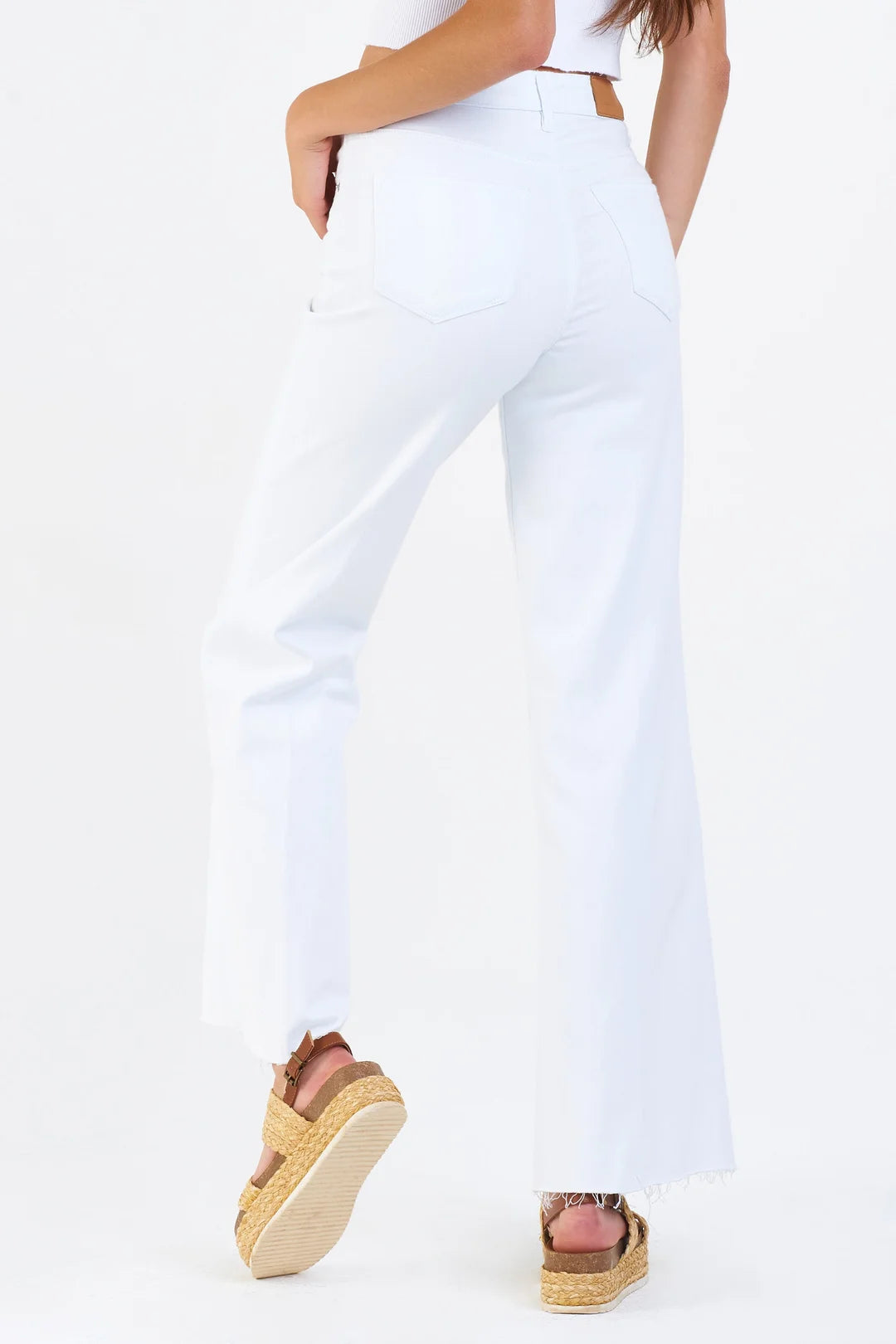 Dear John Denim Fiona Wide Leg Jeans - White