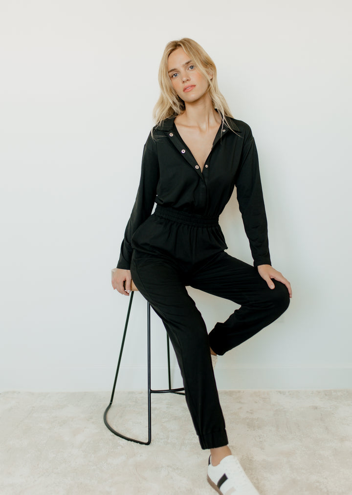 Vivi Long Sleeve Jogger Jumpsuit