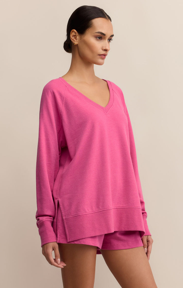 Z Supply Weekender V Neck Sweatshirt