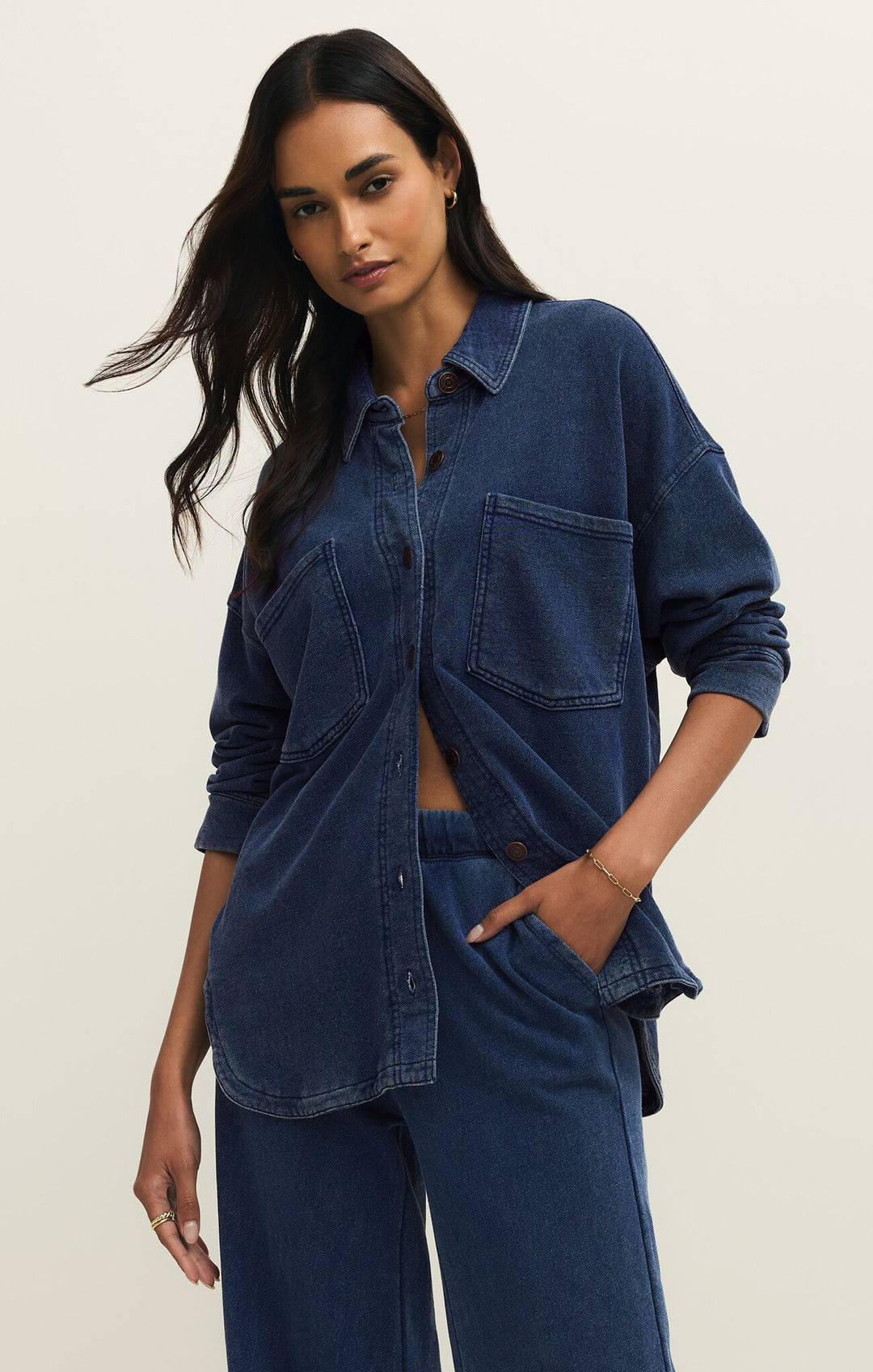 Z Supply All Day Knit Denim Jacket
